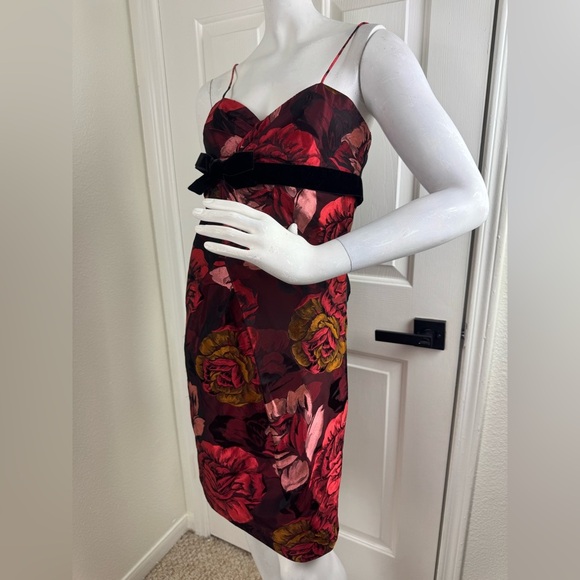 Cyril Verdavainne Red Sleeveless Spaghetti Strap Midi Dress Size 4. #187 - Picture 3 of 14